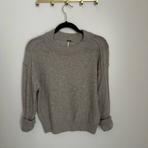 Grey free people cashmere sweater